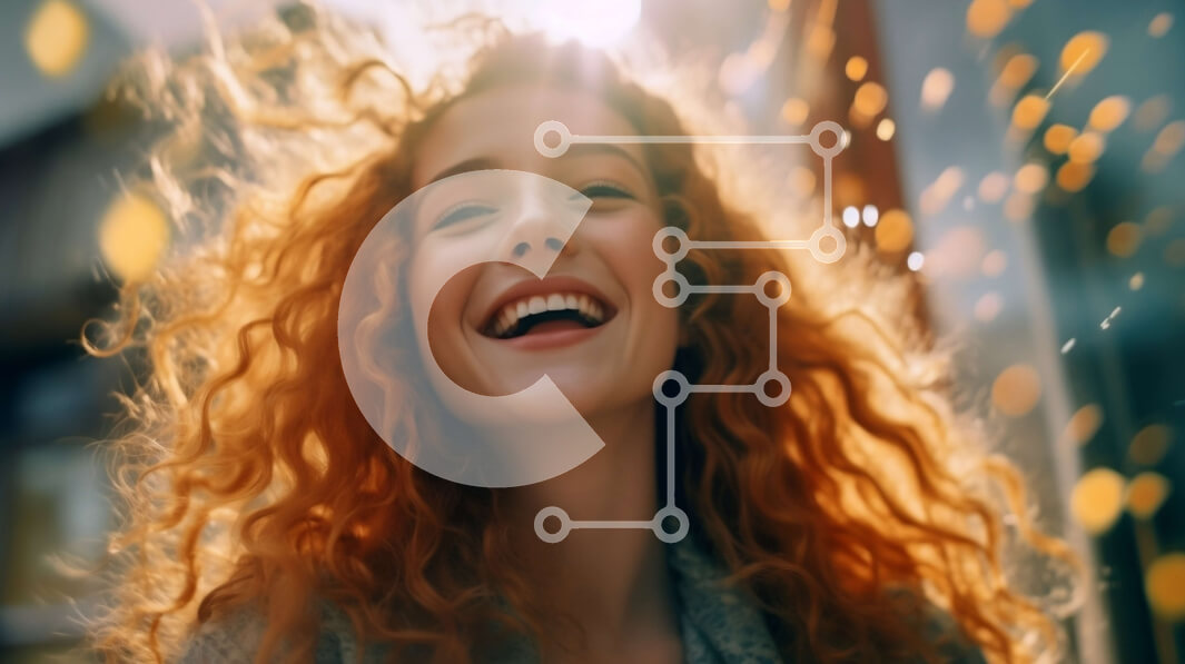 Intra Συλλεκτικό Ξύλινο Παζλ Plywood  4mm - Ευτυχισμένη νεαρή γυναίκα που στέκεται έξω μια ηλιόλουστη μέρα Σε Ξύλινο Κουτί - Διαστάσεις Puzzle: 10x10 cm – 25 κομμάτια