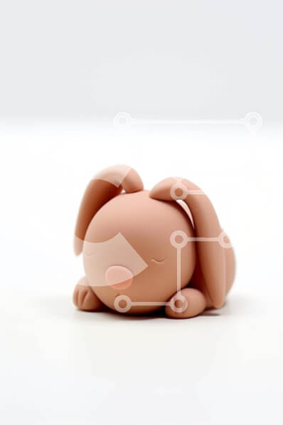 Intra Συλλεκτικό Ξύλινο Παζλ Plywood  4mm - Παιχνίδι Sleeping Brown Bunny Σε Ξύλινο Κουτί - Διαστάσεις: 10x10 cm – 25 κομμάτια