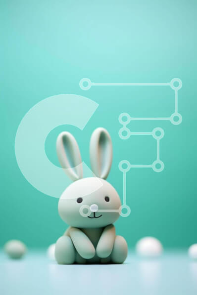 Intra Συλλεκτικό Ξύλινο Παζλ Plywood  4mm - Ειδώλιο λαγουδάκι του Πάσχα με λευκά αυγά Σε Ξύλινο Κουτί - Διαστάσεις: 10x10 cm – 25 κομμάτια