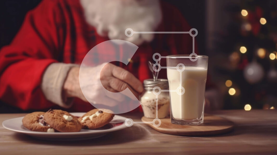 Intra Συλλεκτικό Ξύλινο Παζλ Plywood  4mm - Ο Άγιος Βασίλης απολαμβάνει μπισκότα και γάλα δίπλα στο χριστουγεννιάτικο δέντρο Σε Ξύλινο Κουτί - Διαστάσεις: 10x10 cm – 25 κομμάτια