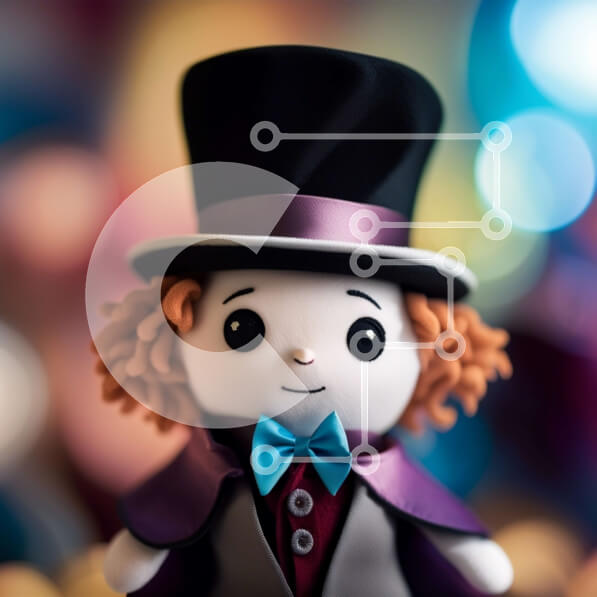 Σετ των 2 Intra Συλλεκτικό Ξύλινο Παζλ Plywood  4mm - Κομψή κούκλα με κόκκινα μαλλιά και μπλε μάτια Σε Ξύλινο Κουτί - Διαστάσεις: 10x10 cm – 25 κομμάτια