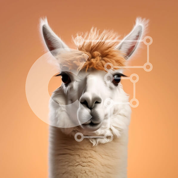 Intra Συλλεκτικό Ξύλινο Παζλ Plywood  4mm - Αξιολάτρευτη εικόνα από κοντά μιας λάμα με χτένισμα Mohawk Σε Ξύλινο Κουτί - Διαστάσεις: 10x10 cm – 25 κομμάτια