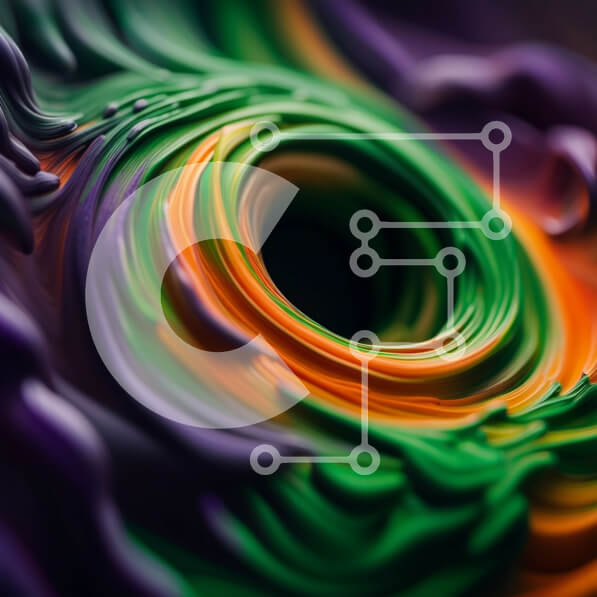 Intra Συλλεκτικό Ξύλινο Παζλ Plywood  4mm - Ζωντανή εικόνα από κοντά του στροβιλιζόμενου υγρού Σε Ξύλινο Κουτί - Διαστάσεις Puzzle: 10x10 cm – 25 κομμάτια