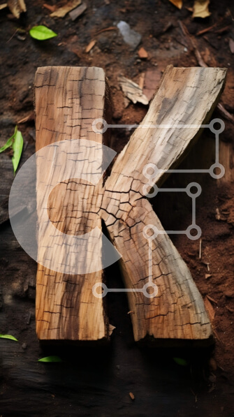 Intra Συλλεκτικό Ξύλινο Παζλ Plywood  4mm - Ρουστίκ ξύλινο γράμμα 'K' με φυσική εμφάνιση Σε Ξύλινο Κουτί - Διαστάσεις: 10x10 cm – 25 κομμάτια