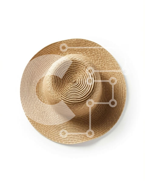 Intra Συλλεκτικό Ξύλινο Παζλ Plywood  4mm - Κομψό ταψί ψάθινο καπέλο με φαρδύ γείσο και κυρτό σχήμα Σε Ξύλινο Κουτί - Διαστάσεις: 10x10 cm – 25 κομμάτια