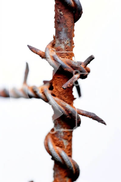 Σετ των 2 Intra Συλλεκτικό Ξύλινο Παζλ Plywood  4mm - Σκουριασμένα συρματοπλέγματα φράχτη από κοντά Σε Ξύλινο Κουτί - Διαστάσεις: 10x10 cm – 25 κομμάτια