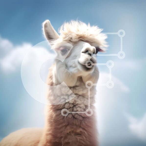 Intra Συλλεκτικό Ξύλινο Παζλ Plywood  4mm - Όμορφη εικόνα ενός ξανθού αλπακά με αφράτη γούνα που κοιτάζει ψηλά Σε Ξύλινο Κουτί - Διαστάσεις: 10x10 cm – 25 κομμάτια