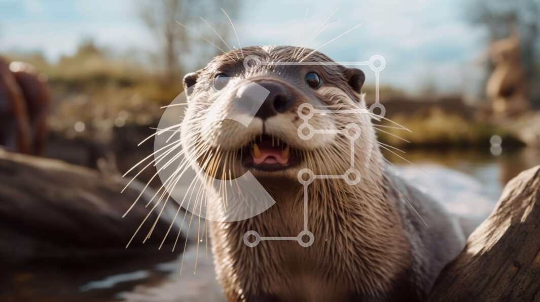 Σετ των 2 Intra Συλλεκτικό Ξύλινο Παζλ Plywood  4mm - Περίεργη ενυδρίδα που στέκεται στο νερό σύνδεσης Σε Ξύλινο Κουτί - Διαστάσεις: 10x10 cm – 25 κομμάτια