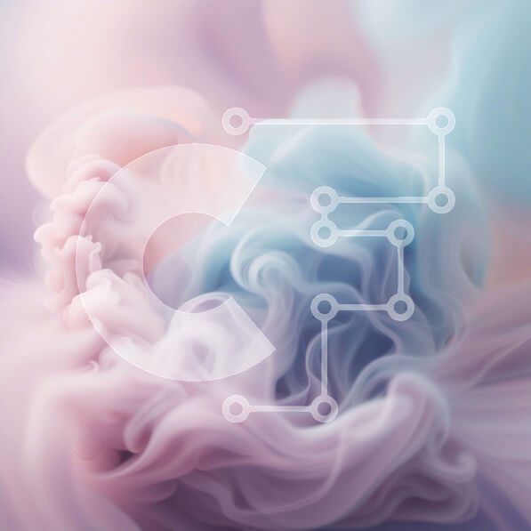 Intra Συλλεκτικό Ξύλινο Παζλ Plywood  4mm - Puzzle με Θέμα Abstract Art: Blue and Pink Smoke Cloud Swirl Σε Ξύλινο Κουτί - Διαστάσεις Puzzle: 10x10 cm – 25 κομμάτια