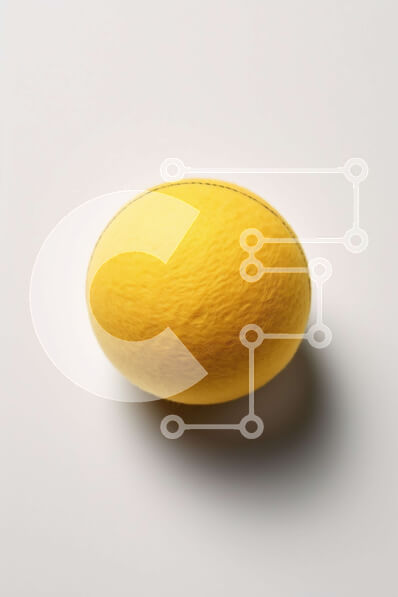 Σετ των 2 Intra Συλλεκτικό Ξύλινο Παζλ Plywood  4mm - Φωτεινό και φρέσκο ​​κίτρινο λεμόνι σε μια καθαρή λευκή επιφάνεια Σε Ξύλινο Κουτί - Διαστάσεις: 10x10 cm – 25 κομμάτια