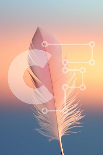 Σετ των 2 Intra Συλλεκτικό Ξύλινο Παζλ Plywood  4mm - Όμορφη εικόνα ενός ροζ φτερού που επιπλέει στο ηλιοβασίλεμα Σε Ξύλινο Κουτί - Διαστάσεις: 10x10 cm – 25 κομμάτια