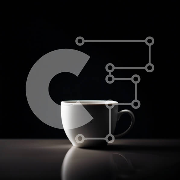 Σετ των 2 Intra Συλλεκτικό Ξύλινο Παζλ Plywood  4mm - Μινιμαλιστικό λευκό φλιτζάνι καφέ σε σκοτεινή επιφάνεια Σε Ξύλινο Κουτί - Διαστάσεις: 10x10 cm – 25 κομμάτια