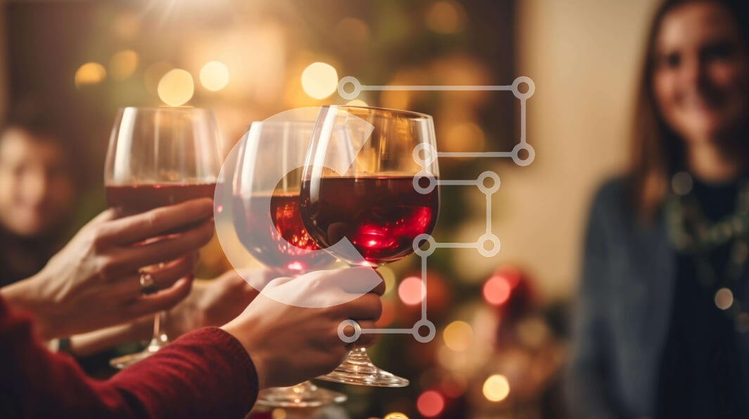 Intra Συλλεκτικό Ξύλινο Παζλ Plywood  4mm - Εορταστική συγκέντρωση με τοστ κρασιού Σε Ξύλινο Κουτί - Διαστάσεις Puzzle: 10x10 cm – 25 κομμάτια