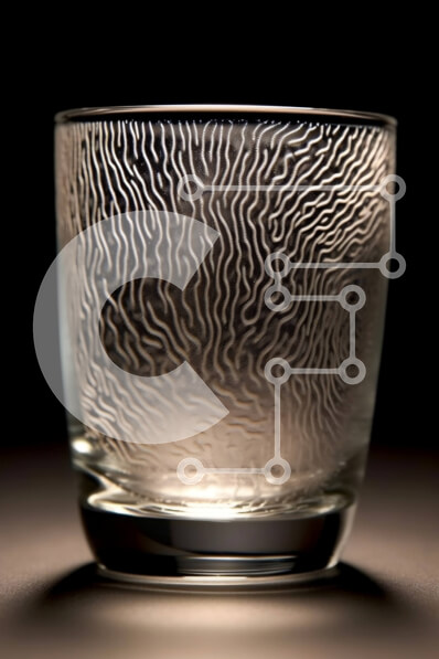 Σετ των 2 Intra Συλλεκτικό Ξύλινο Παζλ Plywood  4mm - Δροσιστικό ποτήρι νερό με κυματισμούς Σε Ξύλινο Κουτί - Διαστάσεις: 10x10 cm – 25 κομμάτια