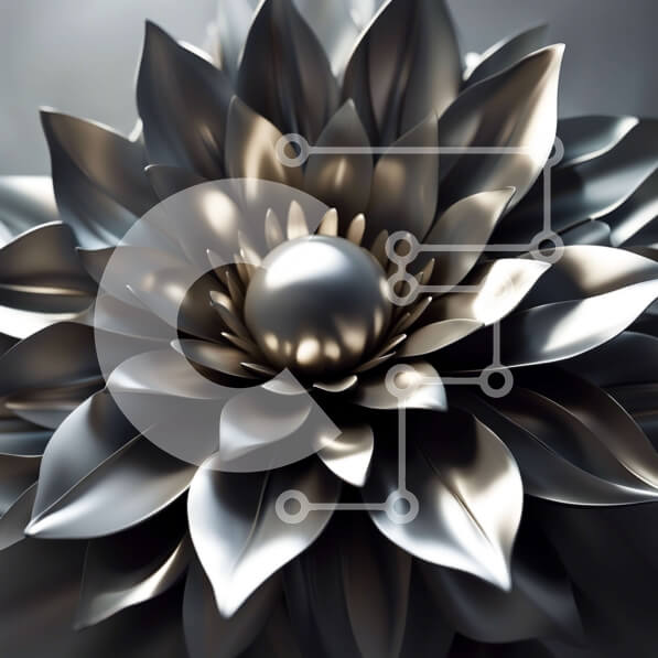 Intra Συλλεκτικό Ξύλινο Παζλ Plywood  4mm - Εκπληκτική κοντινή πλάνο λουλουδιών με μεταλλική λάμψη Σε Ξύλινο Κουτί - Διαστάσεις: 10x10 cm – 25 κομμάτια