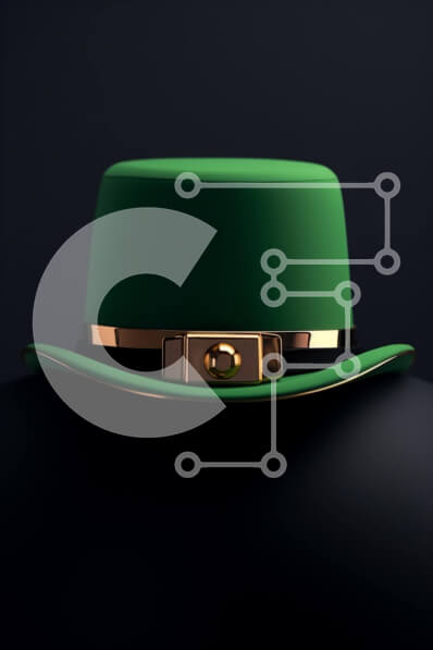 Intra Συλλεκτικό Ξύλινο Παζλ Plywood  4mm - Πράσινο καπέλο για την Ημέρα του Αγίου Πατρικίου ή άλλες γιορτές Σε Ξύλινο Κουτί - Διαστάσεις: 10x10 cm – 25 κομμάτια