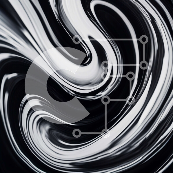 Intra Συλλεκτικό Ξύλινο Παζλ Plywood  4mm - Σαγηνευτικό ασπρόμαυρο μοτίβο σε σκούρο φόντο Σε Ξύλινο Κουτί - Διαστάσεις Puzzle: 10x10 cm – 25 κομμάτια