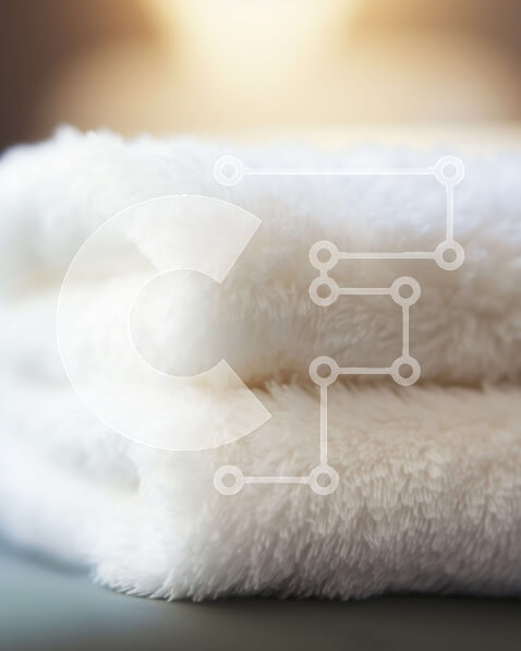 Intra Συλλεκτικό Ξύλινο Παζλ Plywood  4mm - Καθαρό και τακτοποιημένο: Λευκή πετσέτα διπλωμένη σε τραπέζι Σε Ξύλινο Κουτί - Διαστάσεις Puzzle: 10x10 cm – 25 κομμάτια