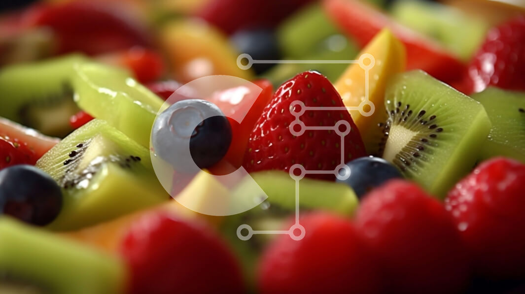 Σετ των 2 Intra Συλλεκτικό Ξύλινο Παζλ Plywood  4mm - Νόστιμο Fruit Bowl με ακτινίδια, φράουλες και βατόμουρα Σε Ξύλινο Κουτί - Διαστάσεις: 10x10 cm – 25 κομμάτια