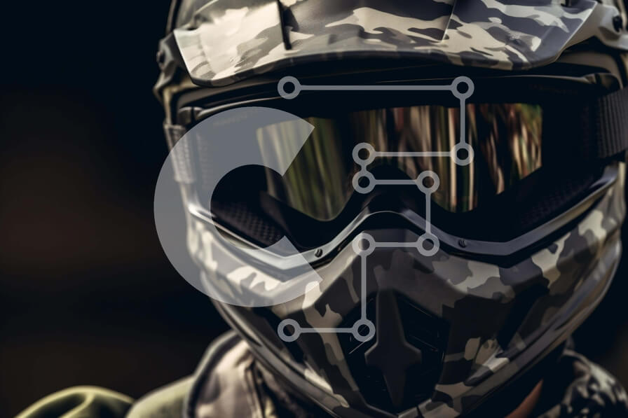 Intra Συλλεκτικό Ξύλινο Παζλ Plywood  4mm - Άνδρας με πορτοκαλί κράνος παραλλαγής και γυαλιά Σε Ξύλινο Κουτί - Διαστάσεις Puzzle: 10x10 cm – 25 κομμάτια