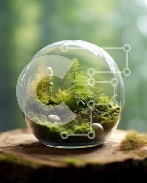 Intra Συλλεκτικό Ξύλινο Παζλ Plywood  4mm - Όμορφη διαφανής γυάλινη σφαίρα με μικροσκοπικό δάσος μέσα Σε Ξύλινο Κουτί - Διαστάσεις: 10x10 cm – 25 κομμάτια