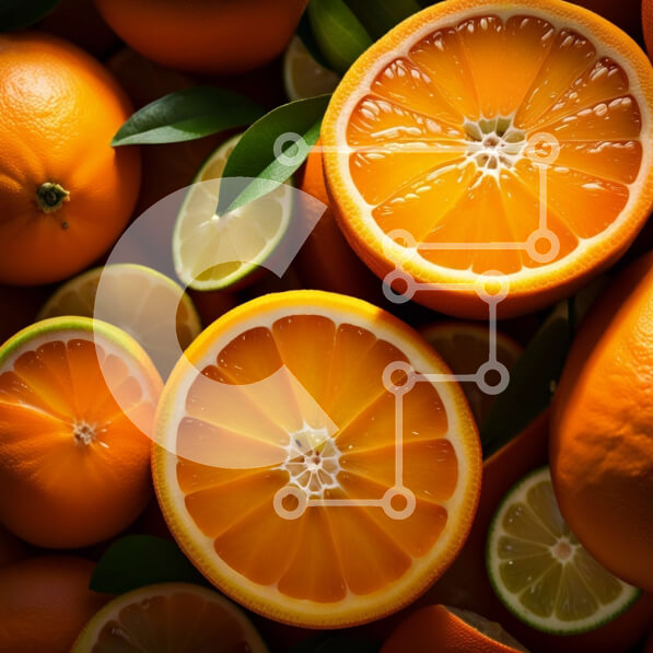 Σετ των 2 Intra Συλλεκτικό Ξύλινο Παζλ Plywood  4mm - Ζωντανή εικόνα με πορτοκάλια και λάιμ Σε Ξύλινο Κουτί - Διαστάσεις: 10x10 cm – 25 κομμάτια