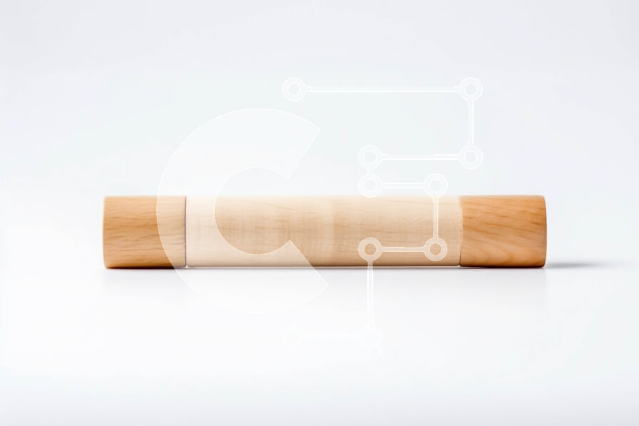 Intra Συλλεκτικό Ξύλινο Παζλ Plywood  4mm - Υψηλής ποιότητας εικόνα ενός ξύλινου μολυβιού σε μια λευκή επιφάνεια Σε Ξύλινο Κουτί - Διαστάσεις: 10x10 cm – 25 κομμάτια