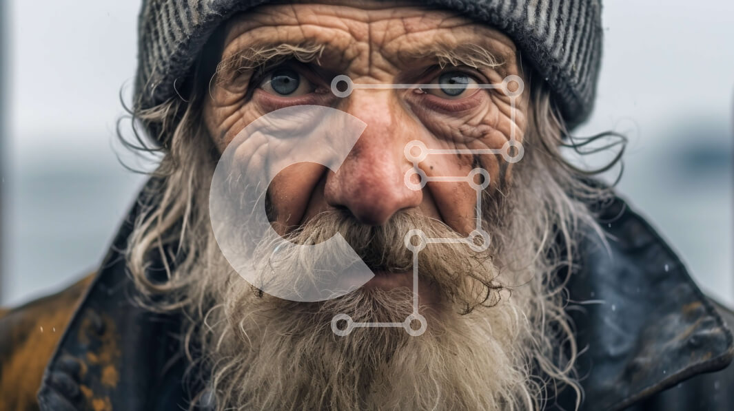 Intra Συλλεκτικό Ξύλινο Παζλ Plywood  4mm - Πορτρέτο ενός γέρου με μια σοβαρή έκφραση Σε Ξύλινο Κουτί - Διαστάσεις Puzzle: 10x10 cm – 25 κομμάτια