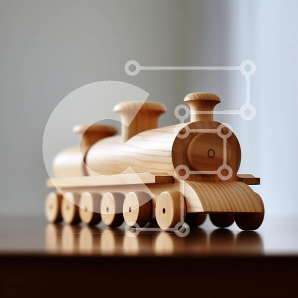 Intra Συλλεκτικό Ξύλινο Παζλ Plywood  4mm - Διασκεδαστικό και παιχνιδιάρικο Ξύλινο Τρένο παιχνιδιών σε τραπέζι Σε Ξύλινο Κουτί - Διαστάσεις: 10x10 cm – 25 κομμάτια