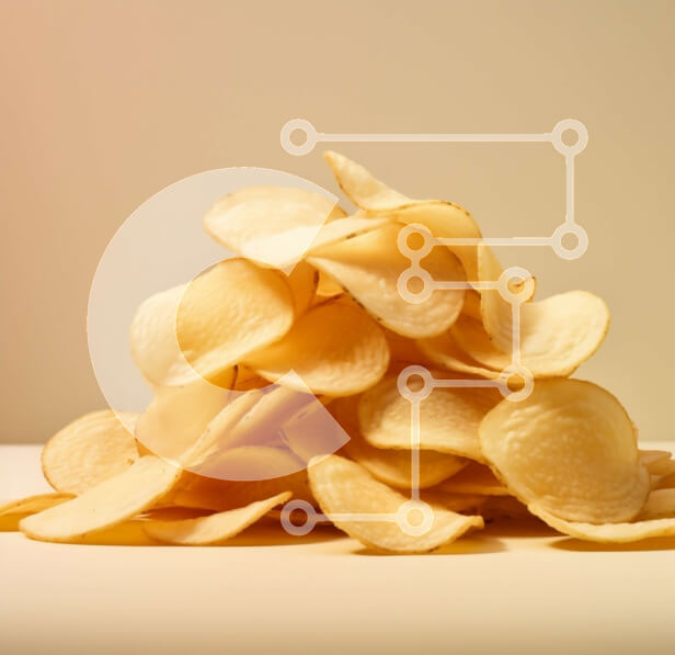 Σετ των 2 Intra Συλλεκτικό Ξύλινο Παζλ Plywood  4mm - Νόστιμη στοίβα πατατάκια Σε Ξύλινο Κουτί - Διαστάσεις: 10x10 cm – 25 κομμάτια