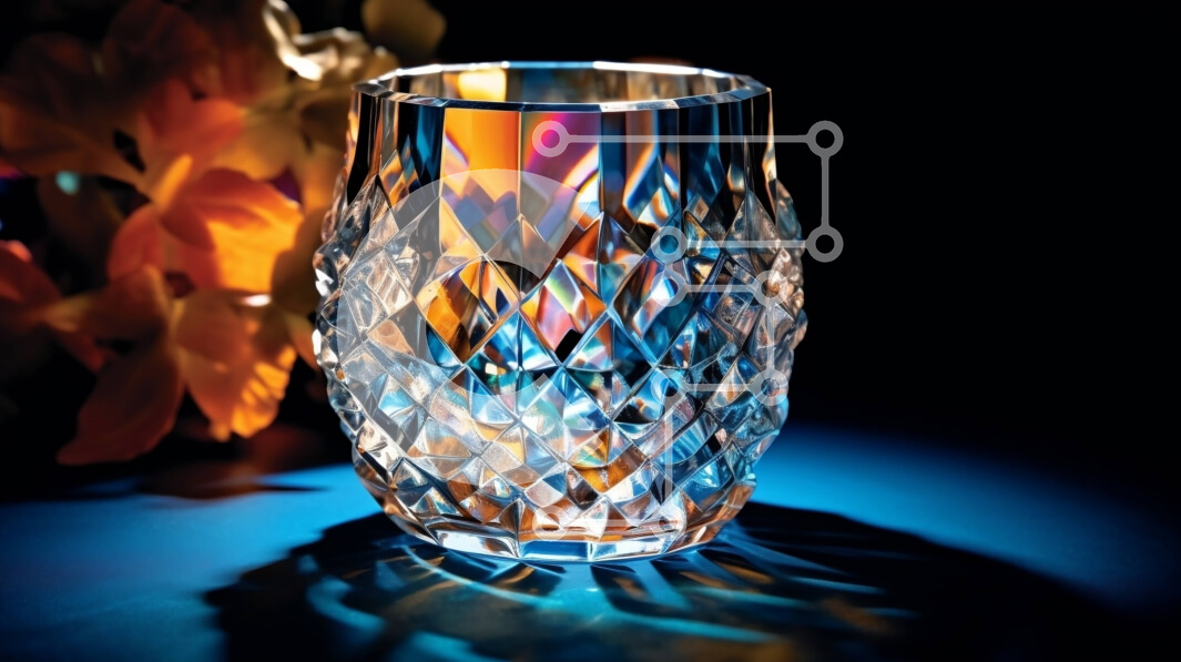 Intra Συλλεκτικό Ξύλινο Παζλ Plywood  4mm - Όμορφη εικόνα ενός καθαρού γυάλινου βάζου με ένα κόκκινο τριαντάφυλλο Σε Ξύλινο Κουτί - Διαστάσεις: 10x10 cm – 25 κομμάτια