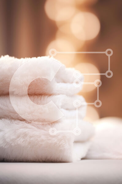 Intra Συλλεκτικό Ξύλινο Παζλ Plywood  4mm - Τακτοποιημένες λευκές πετσέτες - Φωτογραφία Αρχείου Σε Ξύλινο Κουτί - Διαστάσεις Puzzle: 10x10 cm – 25 κομμάτια