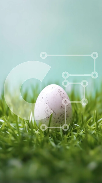 Σετ των 2 Intra Συλλεκτικό Ξύλινο Παζλ Plywood  4mm - Λευκό αυγό στο πράσινο γρασίδι - Φωτογραφία της φύσης Σε Ξύλινο Κουτί - Διαστάσεις: 10x10 cm – 25 κομμάτια