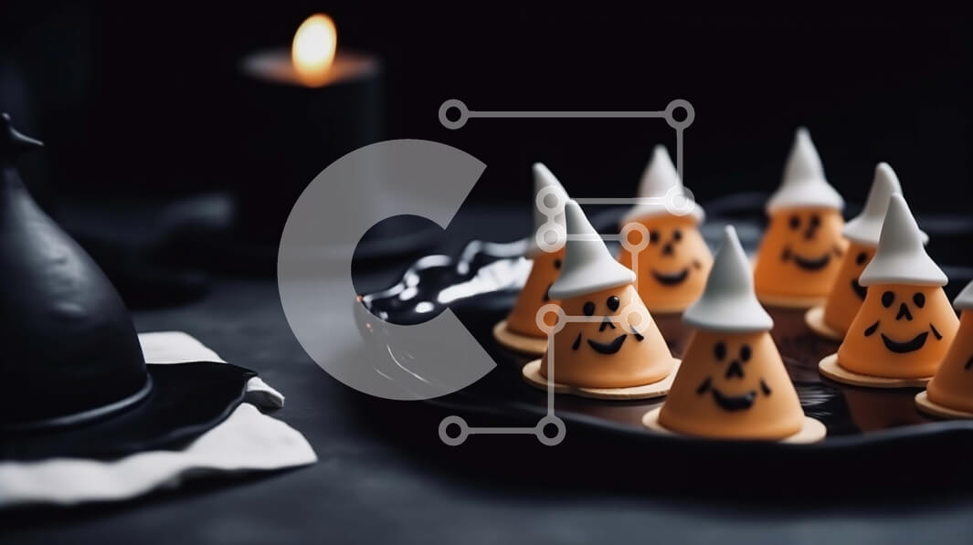 Σετ των 2 Intra Συλλεκτικό Ξύλινο Παζλ Plywood  4mm - Διακοσμήσεις με καραμέλα καλαμποκιού με θέμα το Halloween Σε Ξύλινο Κουτί - Διαστάσεις: 10x10 cm – 25 κομμάτια