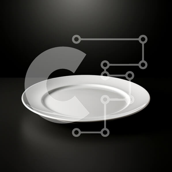 Intra Συλλεκτικό Ξύλινο Παζλ Plywood  4mm - Λευκό πιάτο σε μαύρη επιφάνεια Σε Ξύλινο Κουτί - Διαστάσεις: 10x10 cm – 25 κομμάτια