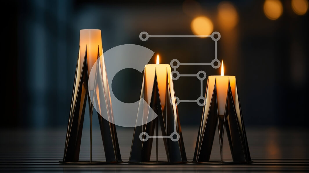 Intra Συλλεκτικό Ξύλινο Παζλ Plywood  4mm - Μοντέρνα μεταλλικά κεριά σε ένα τραπέζι Σε Ξύλινο Κουτί - Διαστάσεις Puzzle: 10x10 cm – 25 κομμάτια