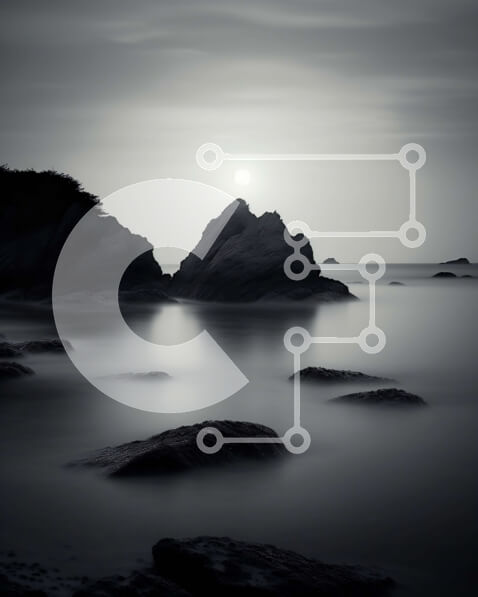 Intra Συλλεκτικό Ξύλινο Παζλ Plywood  4mm - Εκπληκτικό ηλιοβασίλεμα στη βραχώδη ακτή με τα κύματα που συντρίβουν Σε Ξύλινο Κουτί - Διαστάσεις Puzzle: 10x10 cm – 25 κομμάτια