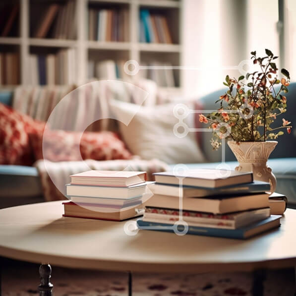 Intra Συλλεκτικό Ξύλινο Παζλ Plywood  4mm - Άνετο σαλόνι με καναπέ και ράφια Σε Ξύλινο Κουτί - Διαστάσεις Puzzle: 10x10 cm – 25 κομμάτια