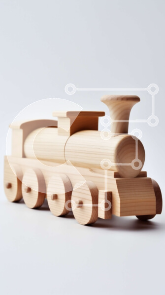 Intra Συλλεκτικό Ξύλινο Παζλ Plywood  4mm - Ξύλινο τρένο παιχνιδιών - Κλασικό και διασκεδαστικό παιχνίδι Σε Ξύλινο Κουτί - Διαστάσεις: 10x10 cm – 25 κομμάτια