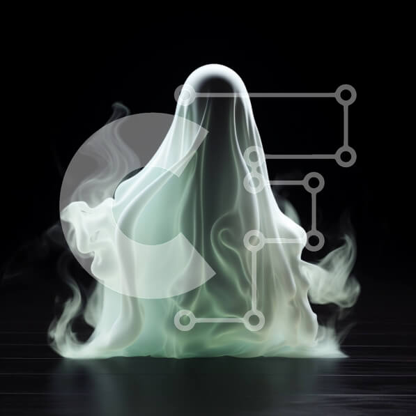 Intra Συλλεκτικό Ξύλινο Παζλ Plywood  4mm - Λευκό φάντασμα που επιπλέει στον αέρα Σε Ξύλινο Κουτί - Διαστάσεις Puzzle: 10x10 cm – 25 κομμάτια