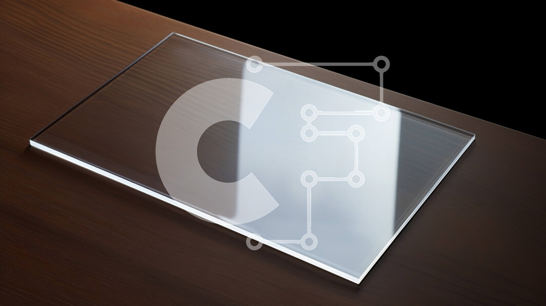 Intra Συλλεκτικό Ξύλινο Παζλ Plywood  4mm - Διαφανές γυάλινο πιάτο σε ημιτελές ξύλινο τραπέζι Σε Ξύλινο Κουτί - Διαστάσεις Puzzle: 10x10 cm – 25 κομμάτια