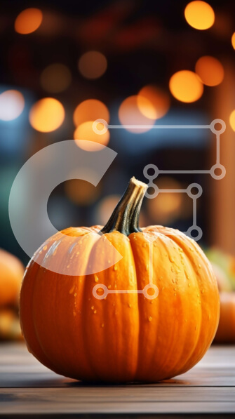 Intra Συλλεκτικό Ξύλινο Παζλ Plywood  4mm - Κολοκύθα σε ξύλινο τραπέζι με έντονα φώτα Σε Ξύλινο Κουτί - Διαστάσεις Puzzle: 10x10 cm – 25 κομμάτια