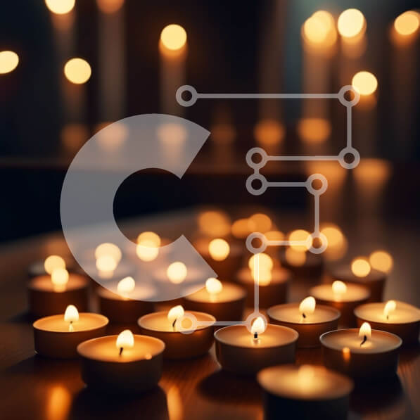 Intra Συλλεκτικό Ξύλινο Παζλ Plywood  4mm - Όμορφη εικόνα αναμμένων κεριών σε ένα ζεστό περιβάλλον Σε Ξύλινο Κουτί - Διαστάσεις: 10x10 cm – 25 κομμάτια