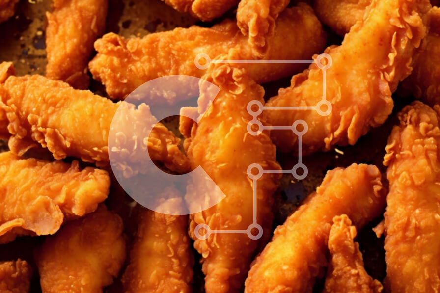 Σετ των 2 Intra Συλλεκτικό Ξύλινο Παζλ Plywood  4mm - Τραγανές τηγανητές φτερούγες κοτόπουλου με ζουμερό εσωτερικό και μια πλευρά πατάτες Σε Ξύλινο Κουτί - Διαστάσεις: 10x10 cm – 25 κομμάτια