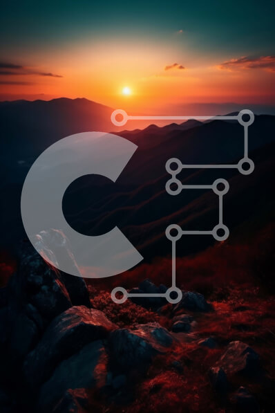 Σετ των 2 Intra Συλλεκτικό Ξύλινο Παζλ Plywood  4mm - Εκπληκτικό ηλιοβασίλεμα πάνω από βουνά και λίμνη Σε Ξύλινο Κουτί - Διαστάσεις: 10x10 cm – 25 κομμάτια