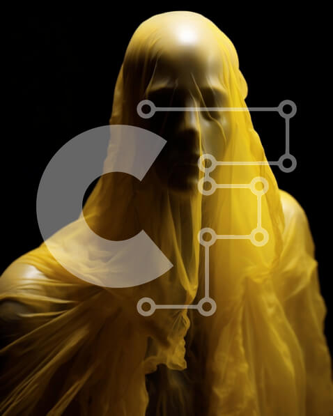 Intra Συλλεκτικό Ξύλινο Παζλ Plywood  4mm - Μανεκέν ντυμένο με κίτρινο ύφασμα Σε Ξύλινο Κουτί - Διαστάσεις Puzzle: 10x10 cm – 25 κομμάτια