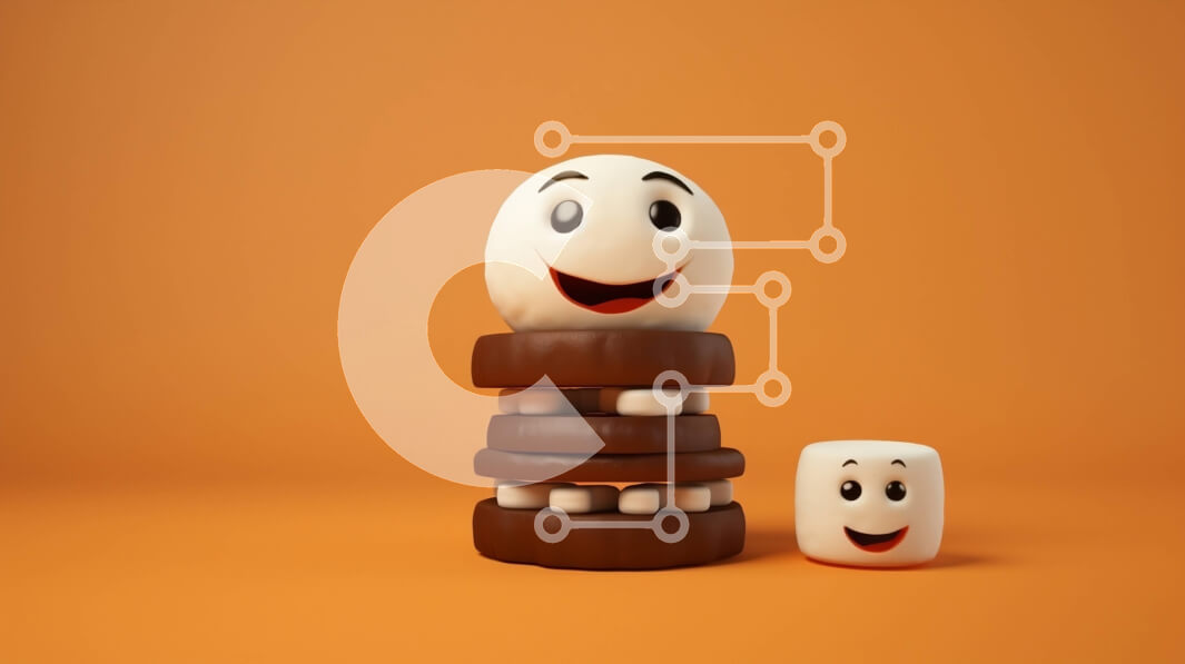 Σετ των 2 Intra Συλλεκτικό Ξύλινο Παζλ Plywood  4mm - Marshmallows καλυμμένα με σοκολάτα στοιβαγμένα το ένα πάνω στο άλλο Σε Ξύλινο Κουτί - Διαστάσεις: 10x10 cm – 25 κομμάτια