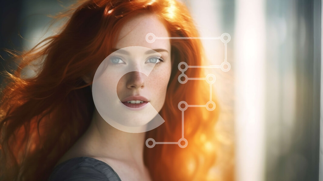 Intra Συλλεκτικό Ξύλινο Παζλ Plywood  4mm - Όμορφη γυναίκα με μακριά κόκκινα μαλλιά και πράσινα μάτια που κοιτάζει έξω από το παράθυρο Σε Ξύλινο Κουτί - Διαστάσεις Puzzle: 10x10 cm – 25 κομμάτια