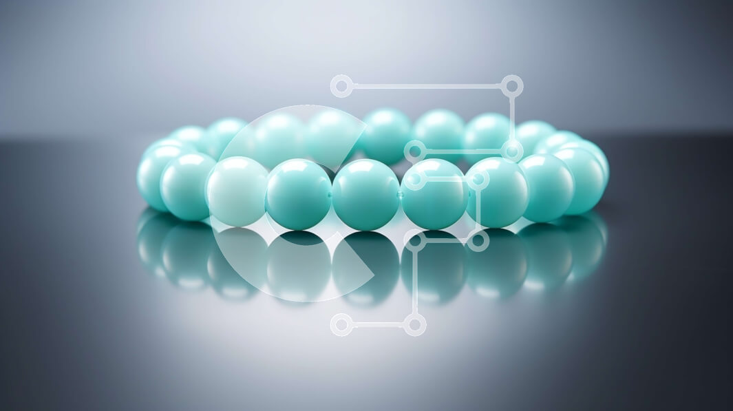 Intra Συλλεκτικό Ξύλινο Παζλ Plywood  4mm - Βραχιόλι με χάντρες τιρκουάζ Σε Ξύλινο Κουτί - Διαστάσεις Puzzle: 10x10 cm – 25 κομμάτια