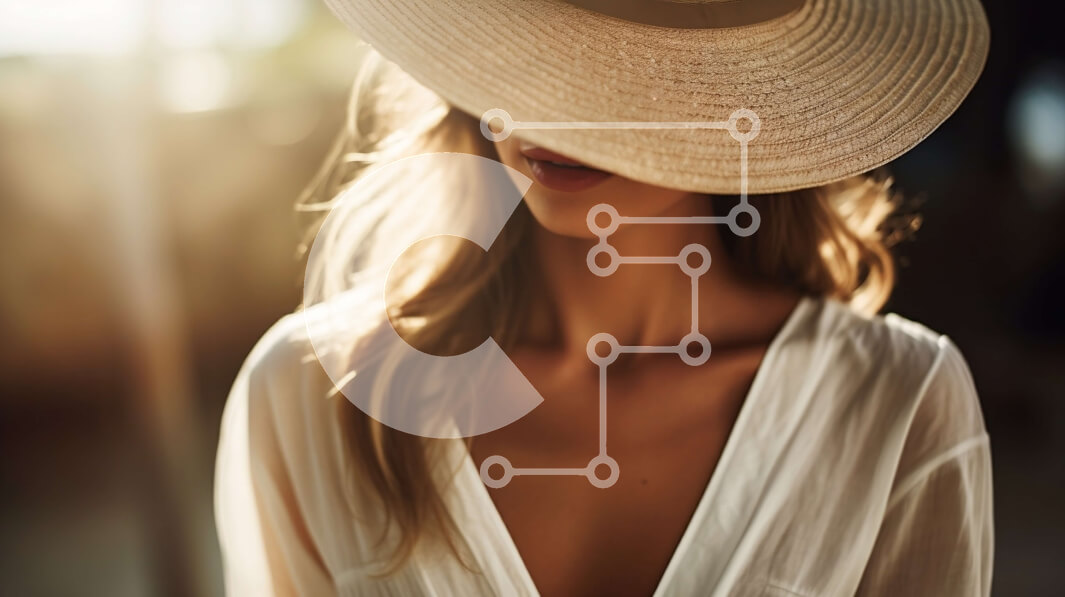 Intra Συλλεκτικό Ξύλινο Παζλ Plywood  4mm - Κομψή γυναίκα με λευκό φόρεμα και ψάθινο καπέλο με φαρδύ γείσο Σε Ξύλινο Κουτί - Διαστάσεις Puzzle: 10x10 cm – 25 κομμάτια